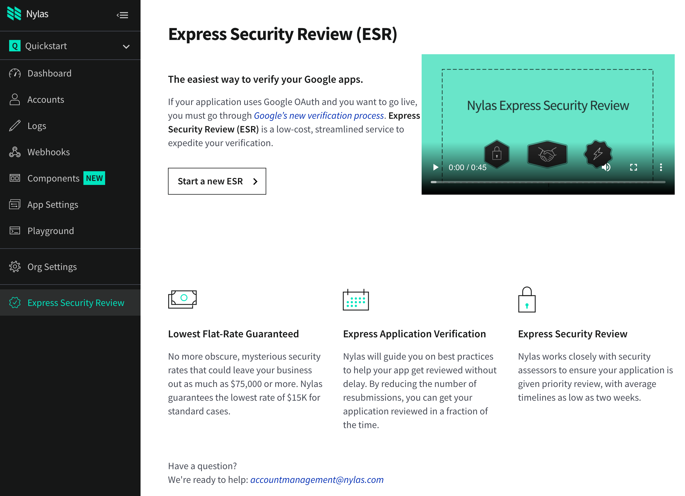 Express Security Review Page